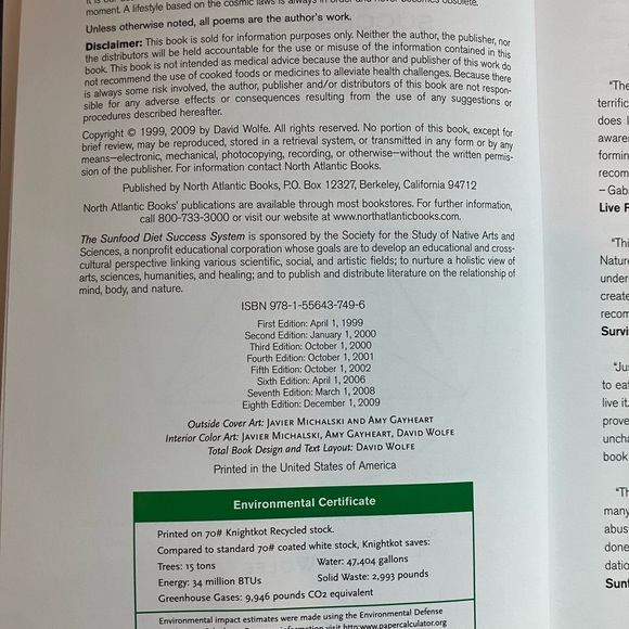 The Sunfood Diet Success System by David Wolfe 8th ed. - Picture 4 of 13
